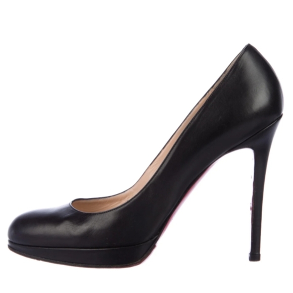 Black Christian Louboutin Leather Pumps sz 10.5/ IT 40.5 (more like a 9 to9.5) - Picture 5 of 6